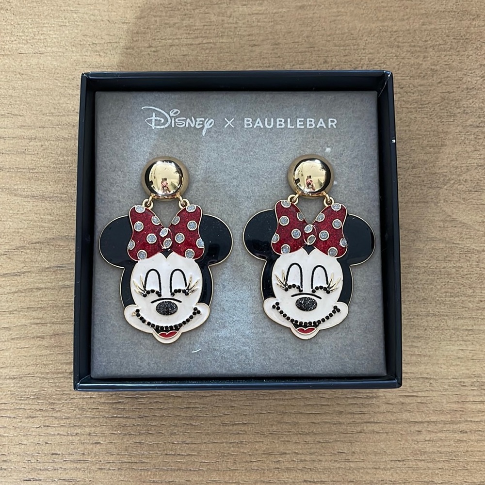 Disney Baublebar Minnie Mouse Dangle Earrings